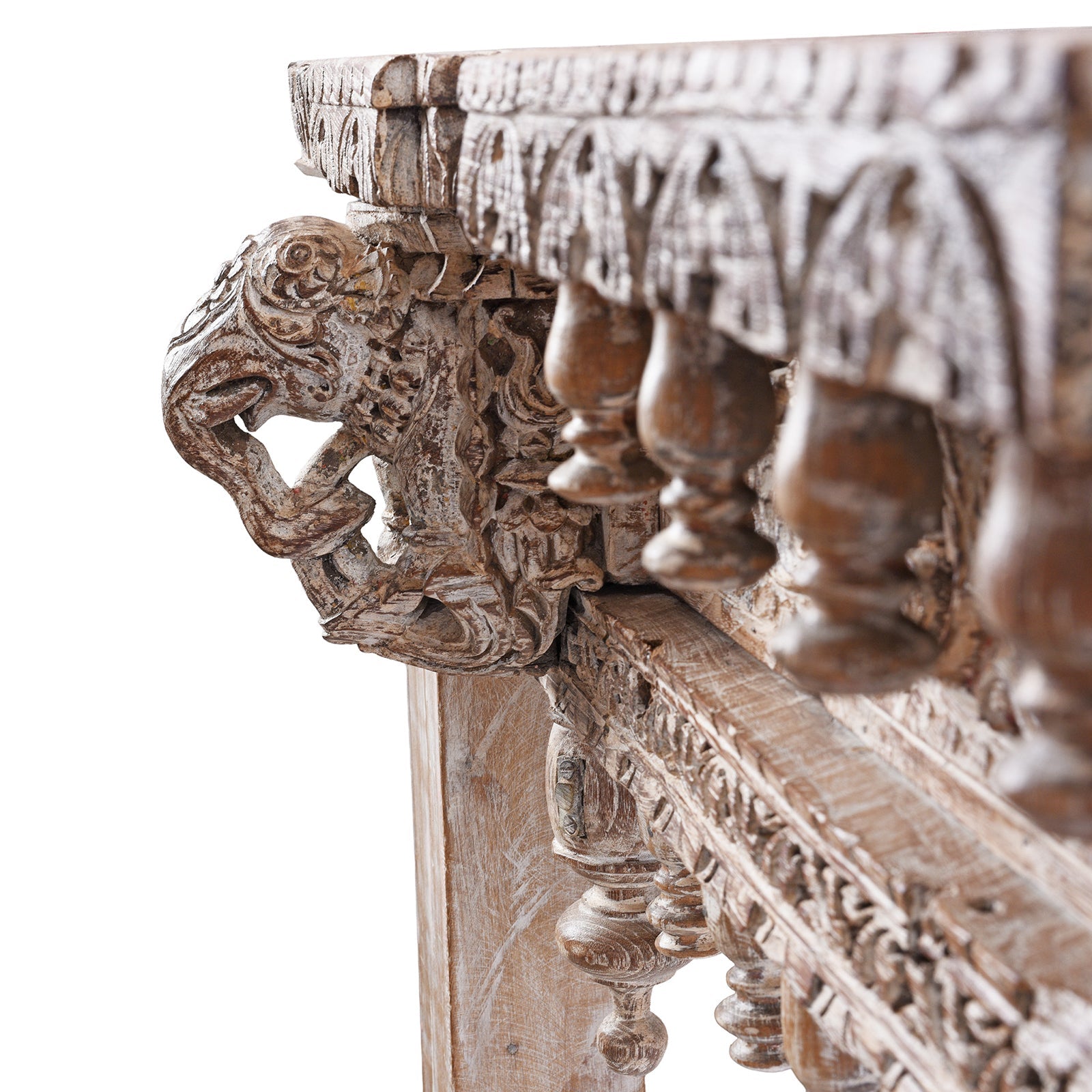 Painted Console Table Made From Reclaimed Teak