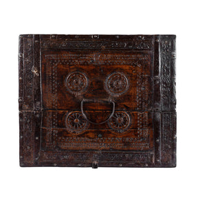 Chip Carved Merchants Box From Rajasthan - 19th Century