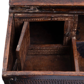 Chip Carved Merchants Box From Rajasthan - 19th Century