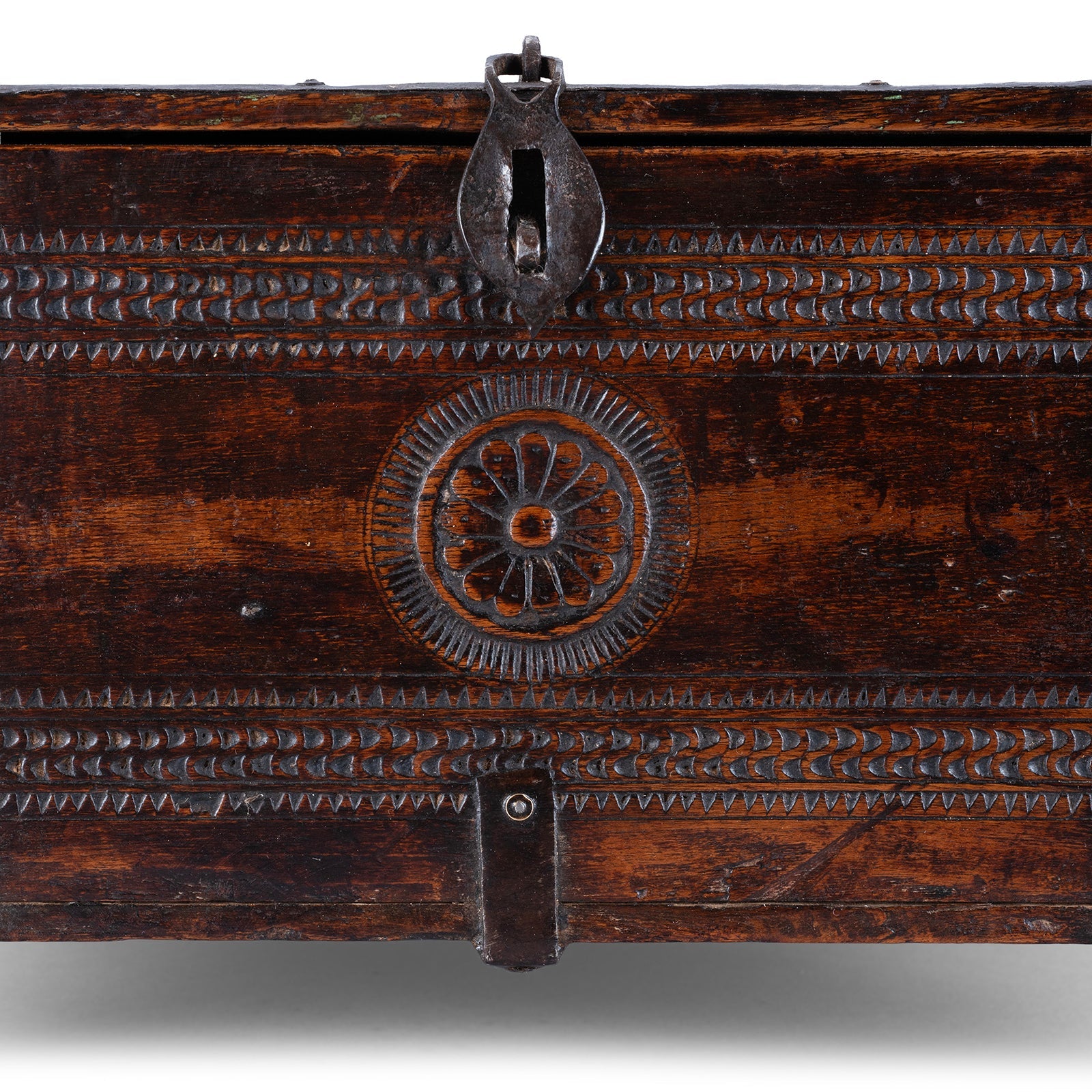 Chip Carved Merchants Box From Rajasthan - 19th Century