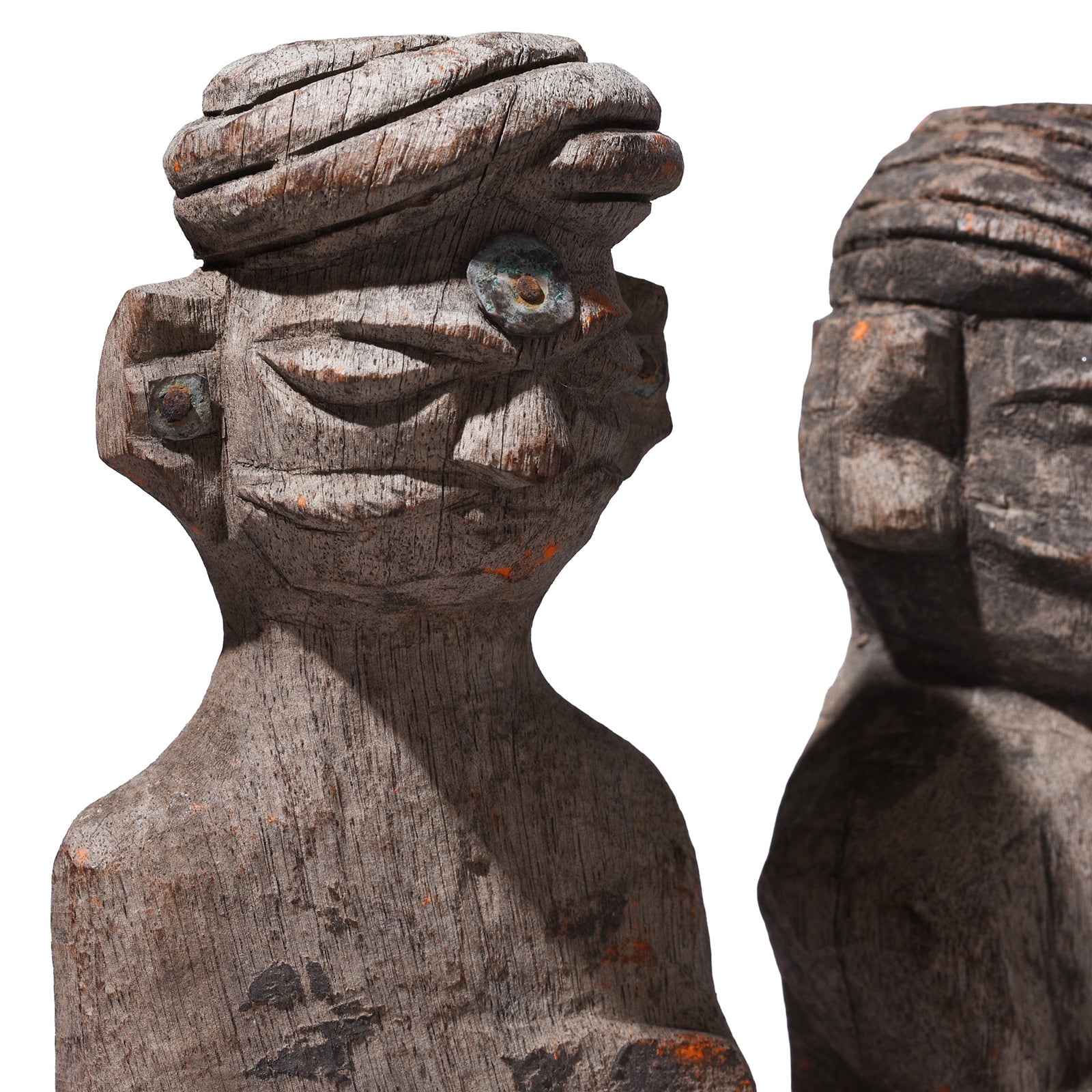 3 Gujarati Figures On Stand - Ca 1930