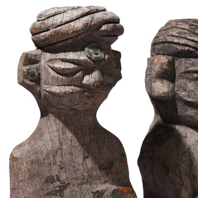 3 Gujarati Figures On Stand - Ca 1930
