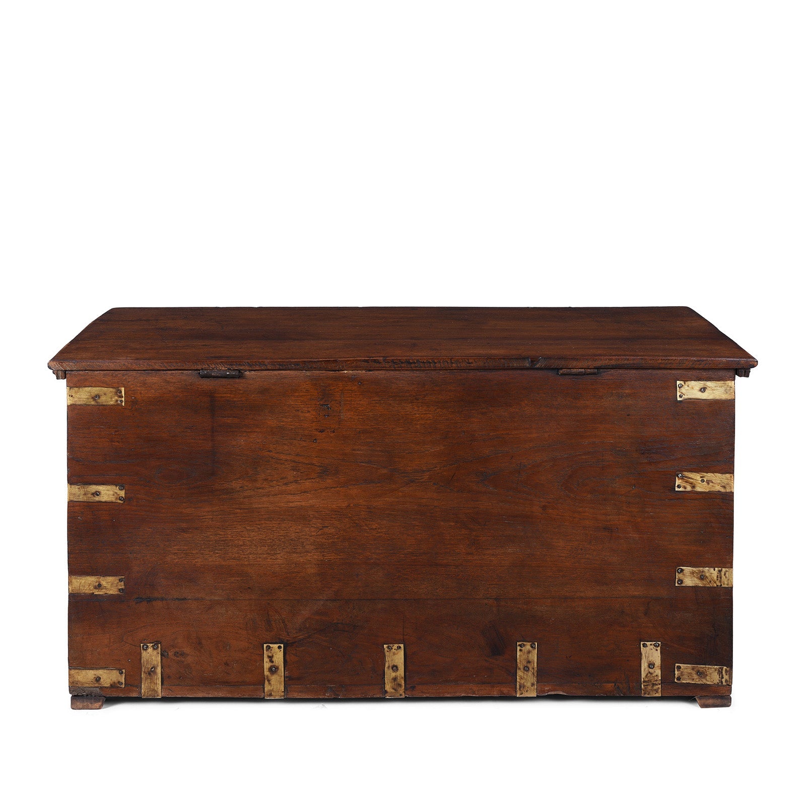 Brass Bound Teak Military Chest - 18th Century