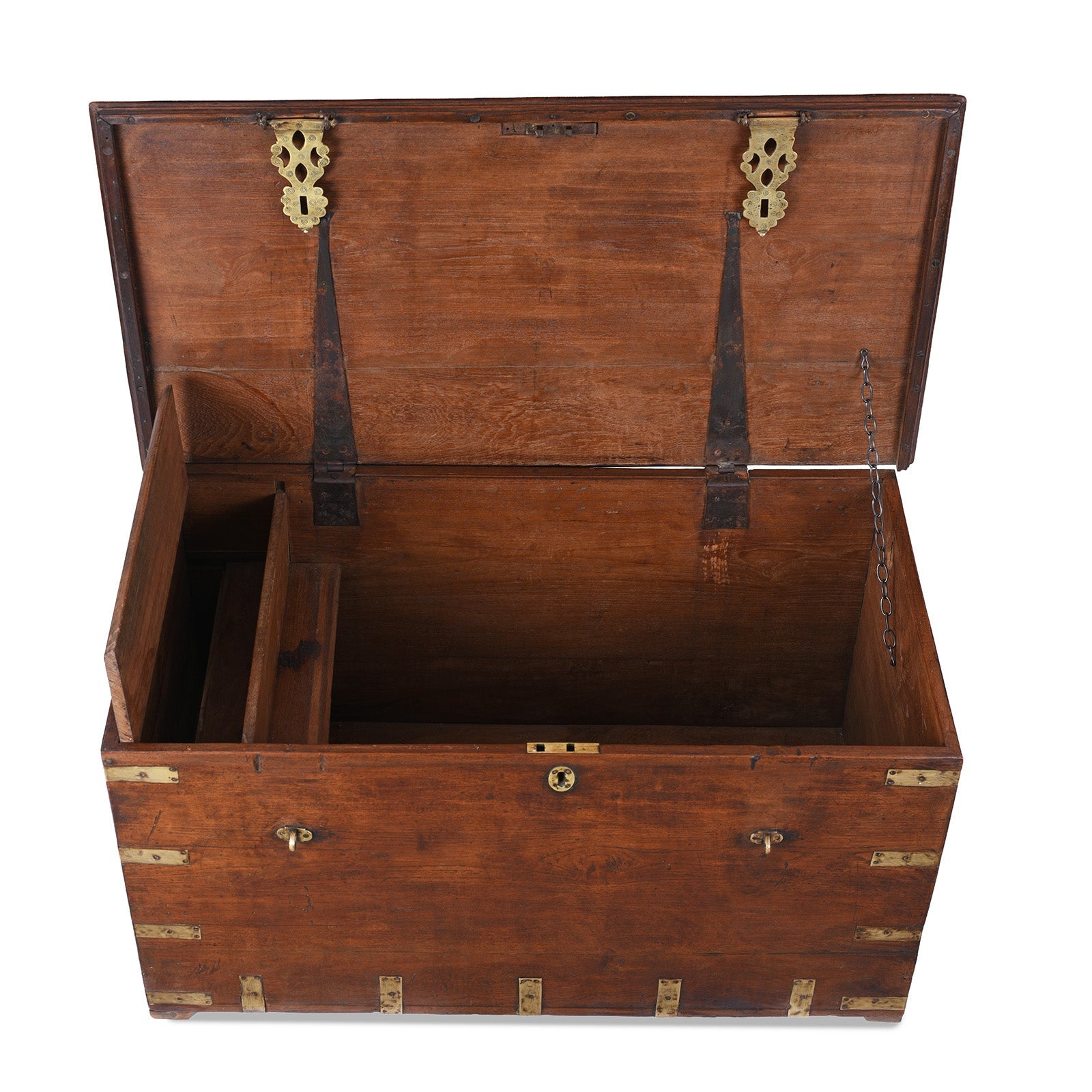Brass Bound Teak Military Chest - 18th Century
