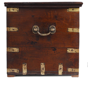 Brass Bound Teak Military Chest - 18th Century
