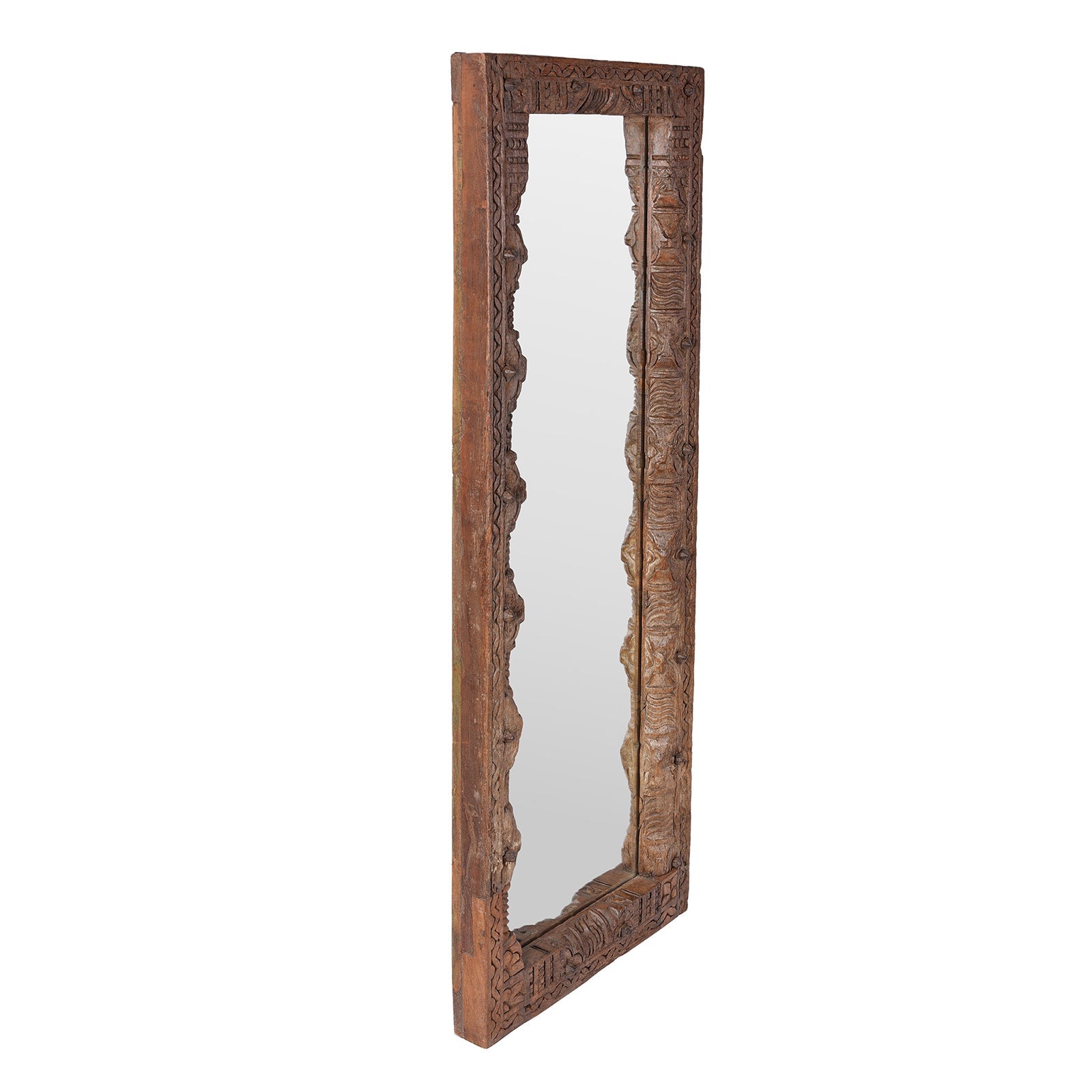 Indian Mirror Made From Old Architectural Teak