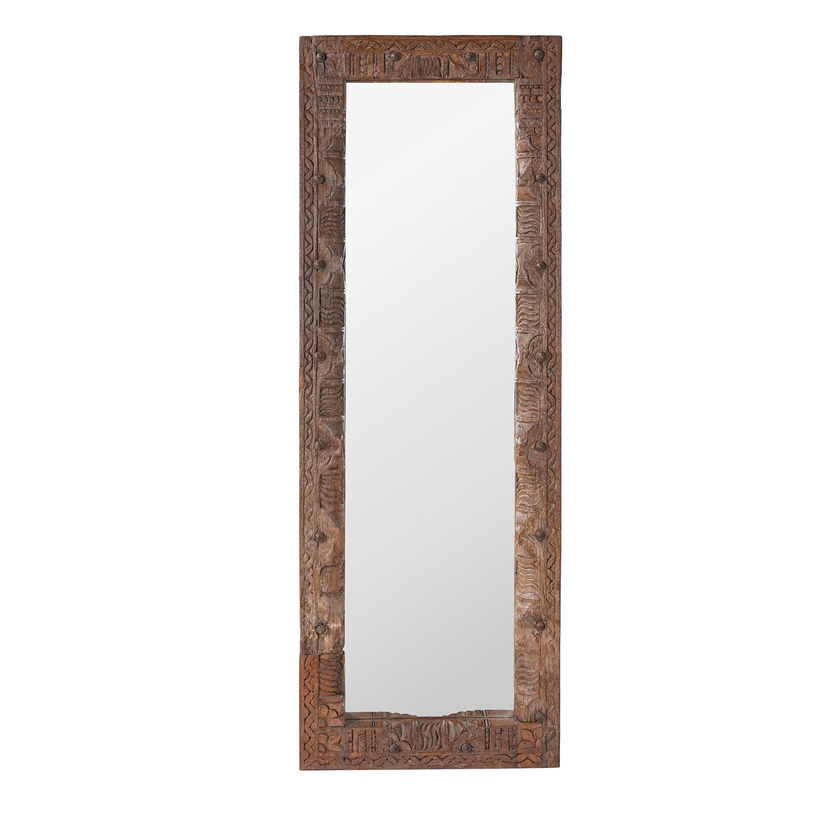 Indian Mirror Made From Old Architectural Teak