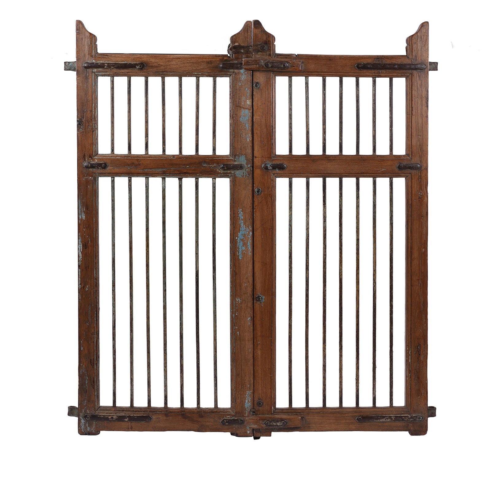 Teak Dog Gate From Gujarat - 19th Century