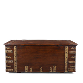 Brass Bound Military Chest From Kutch - 19th Century