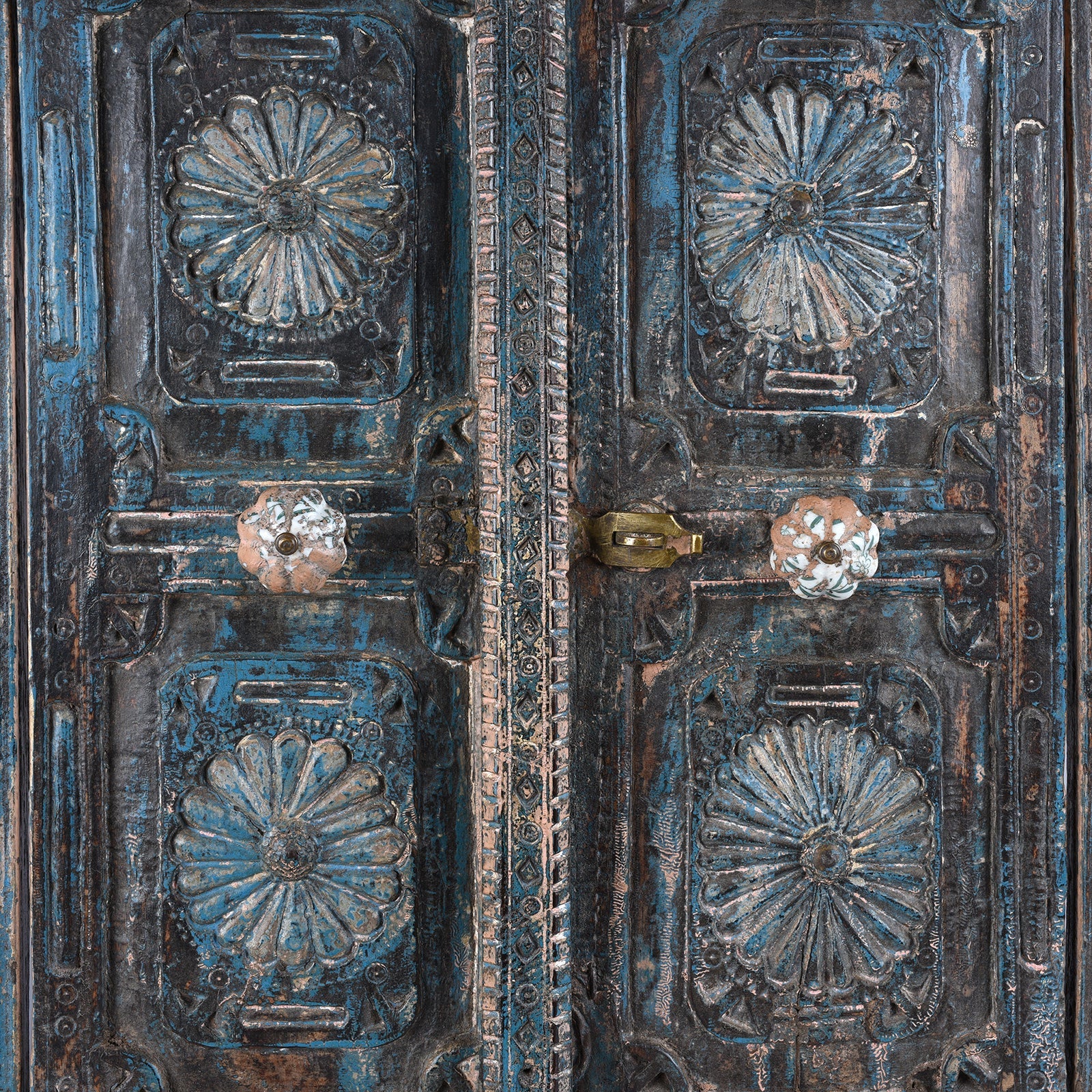Carved Window Shutter From Nagaur - 19th Century