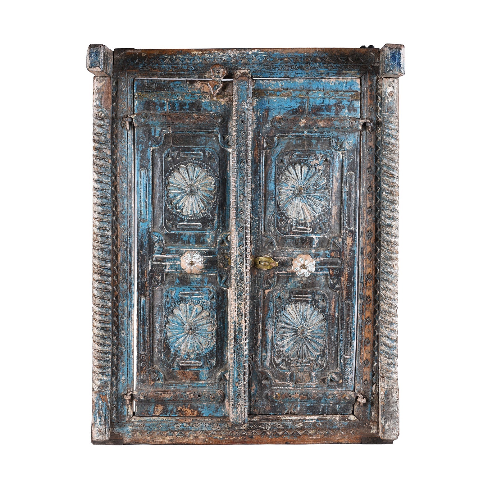 Carved Window Shutter From Nagaur - 19th Century