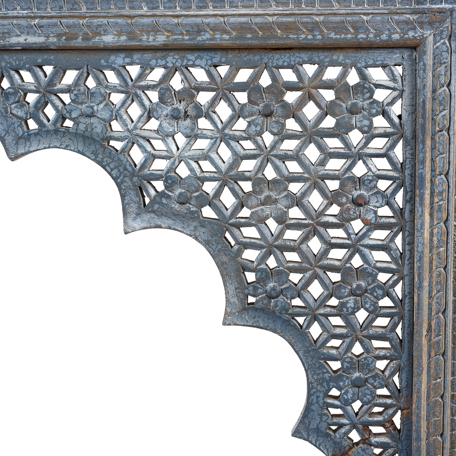 Blue Painted Mango Console Table