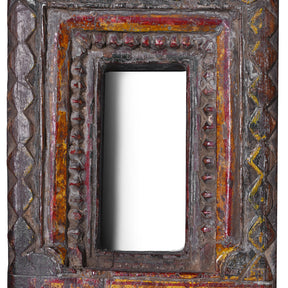 Painted Teak Votive Panel From Andhra Pradesh - 19th Century