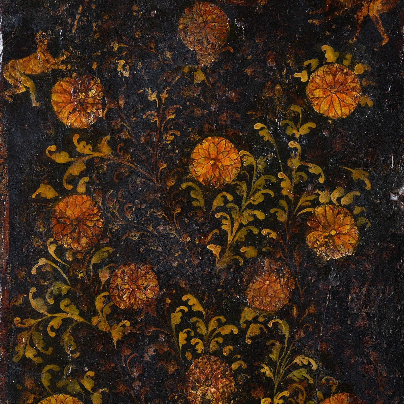 Painted Marwar Window Shutters From Jodhpur - Late 18th Century