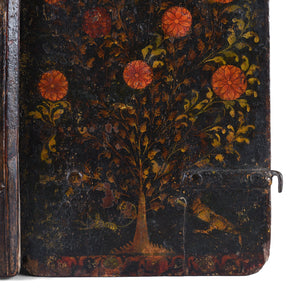 Painted Marwar Window Shutters From Jodhpur - Late 18th Century