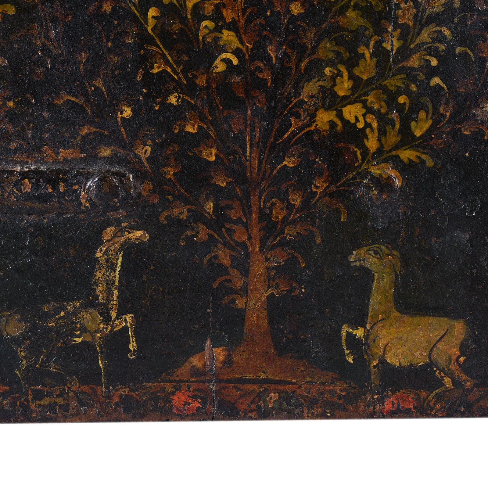 Painted Marwar Window Shutters From Jodhpur - Late 18th Century