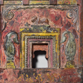 Painted Teak Votive Panel From Andhra Pradesh - 19th Century