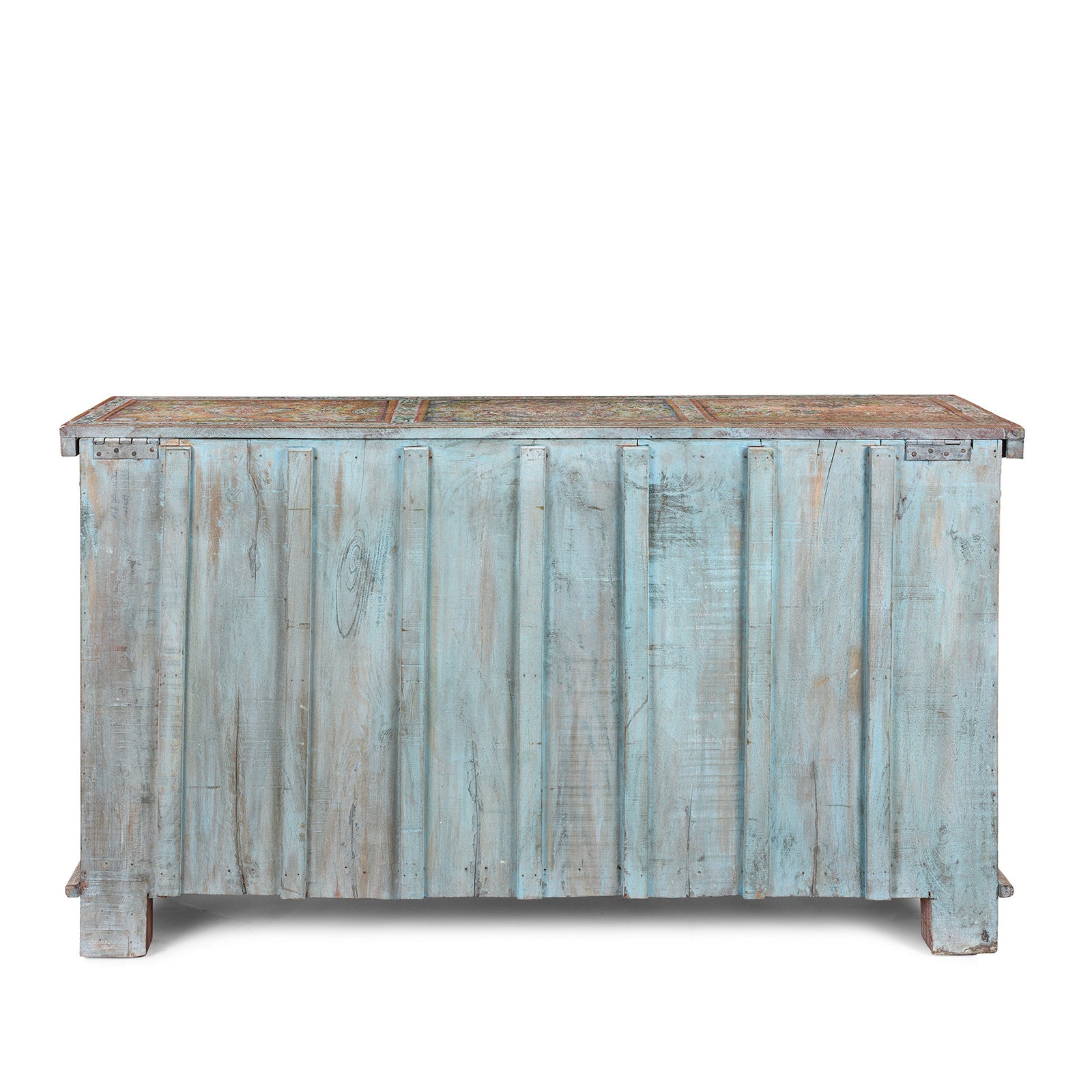 Vintage Painted Indian Pithara Console Chest