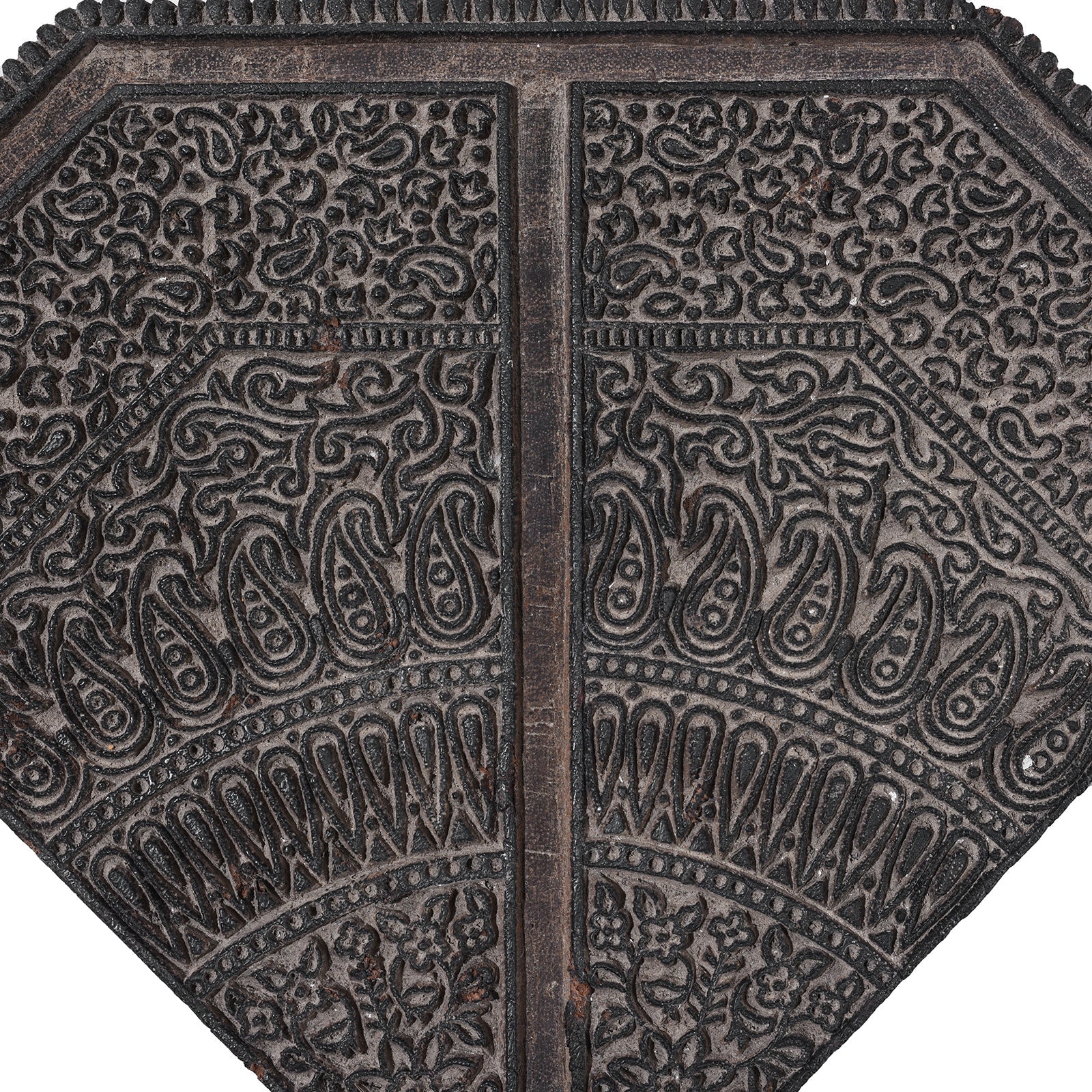 Old Paisley Textile Printing Block From Jaipur - Ca 1930