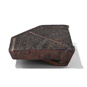 Old Paisley Textile Printing Block From Jaipur - Ca 1930