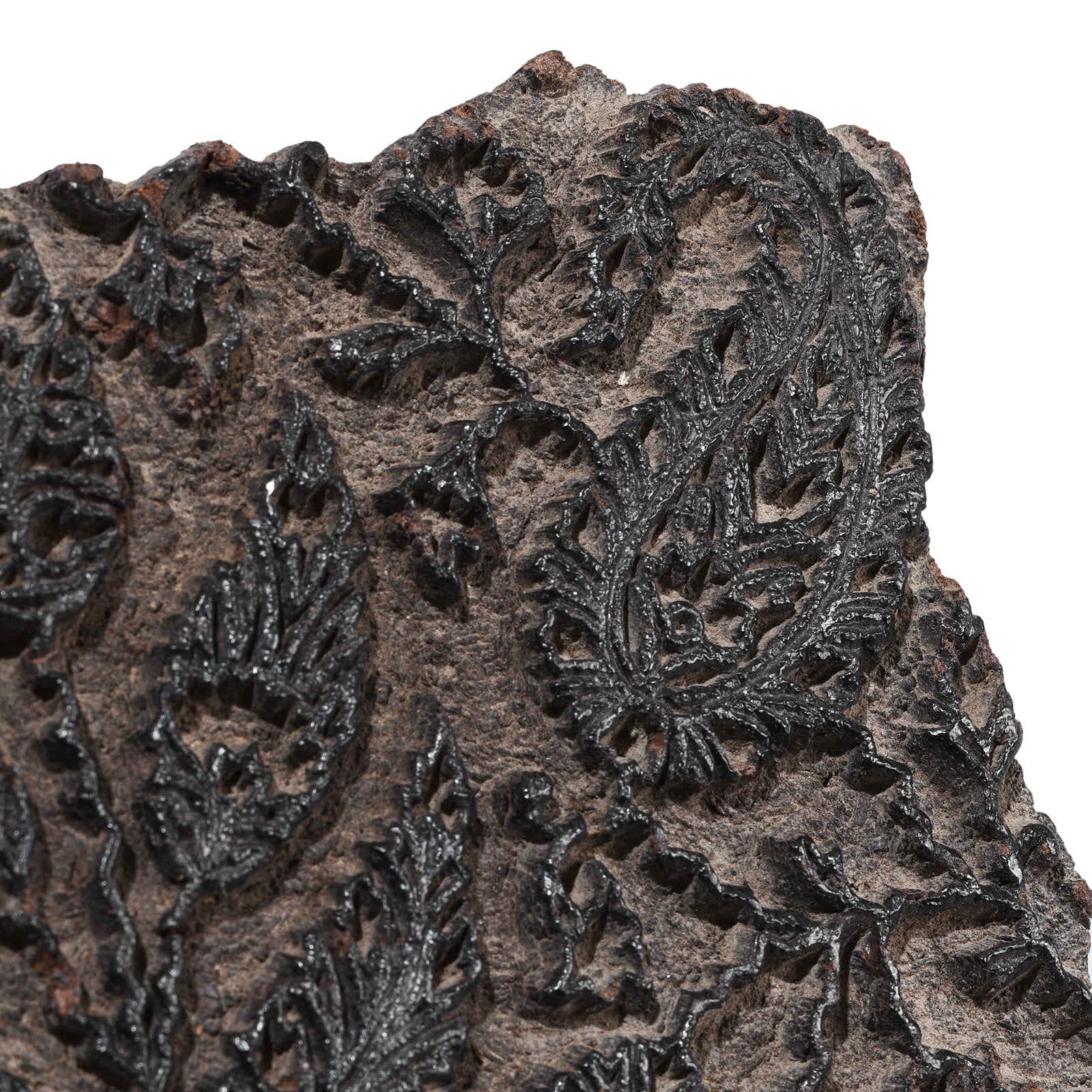 Old Floral Textile Printing Block From Jaipur - Ca 1930