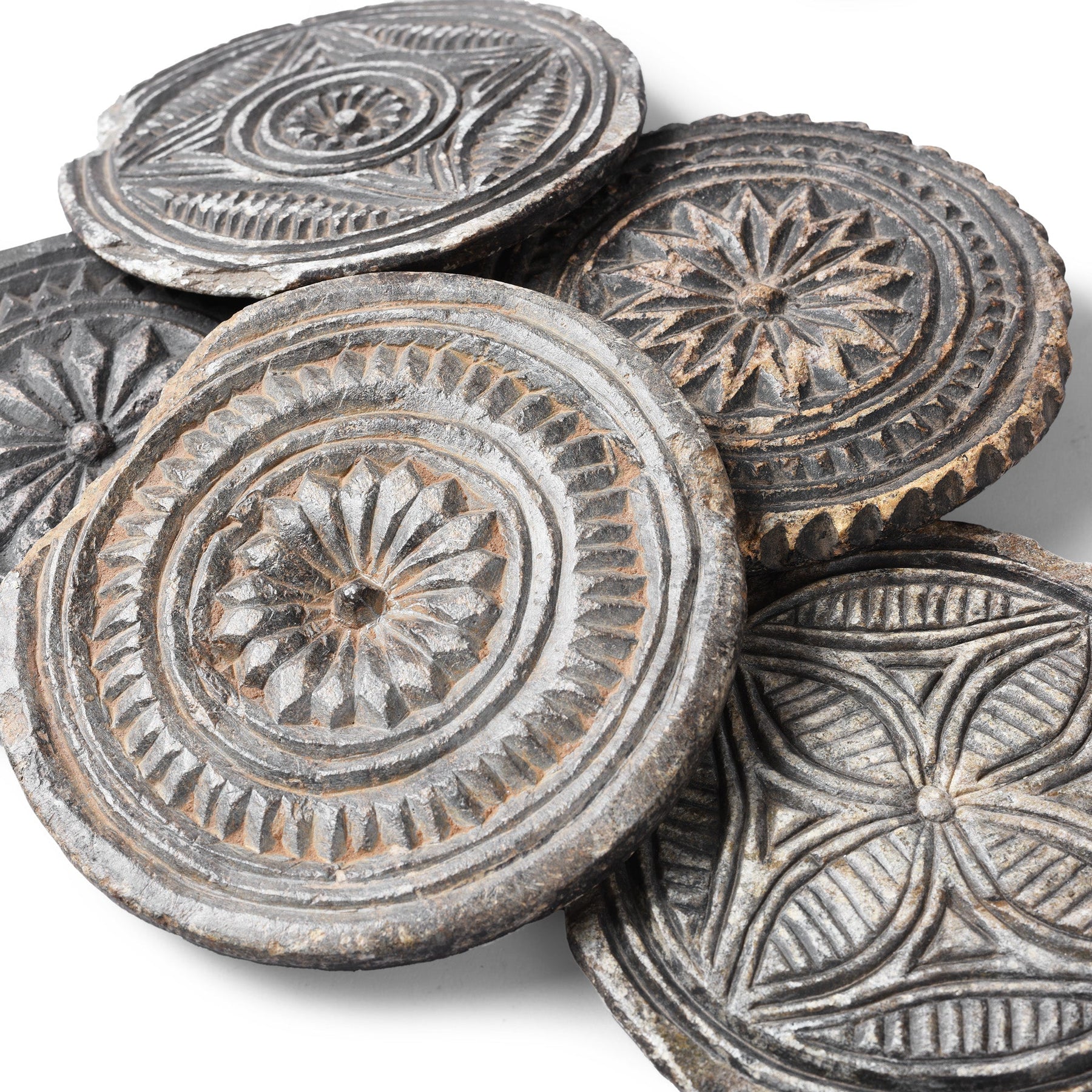 Vintage Stone Tepoy Coasters - Ca 1930
