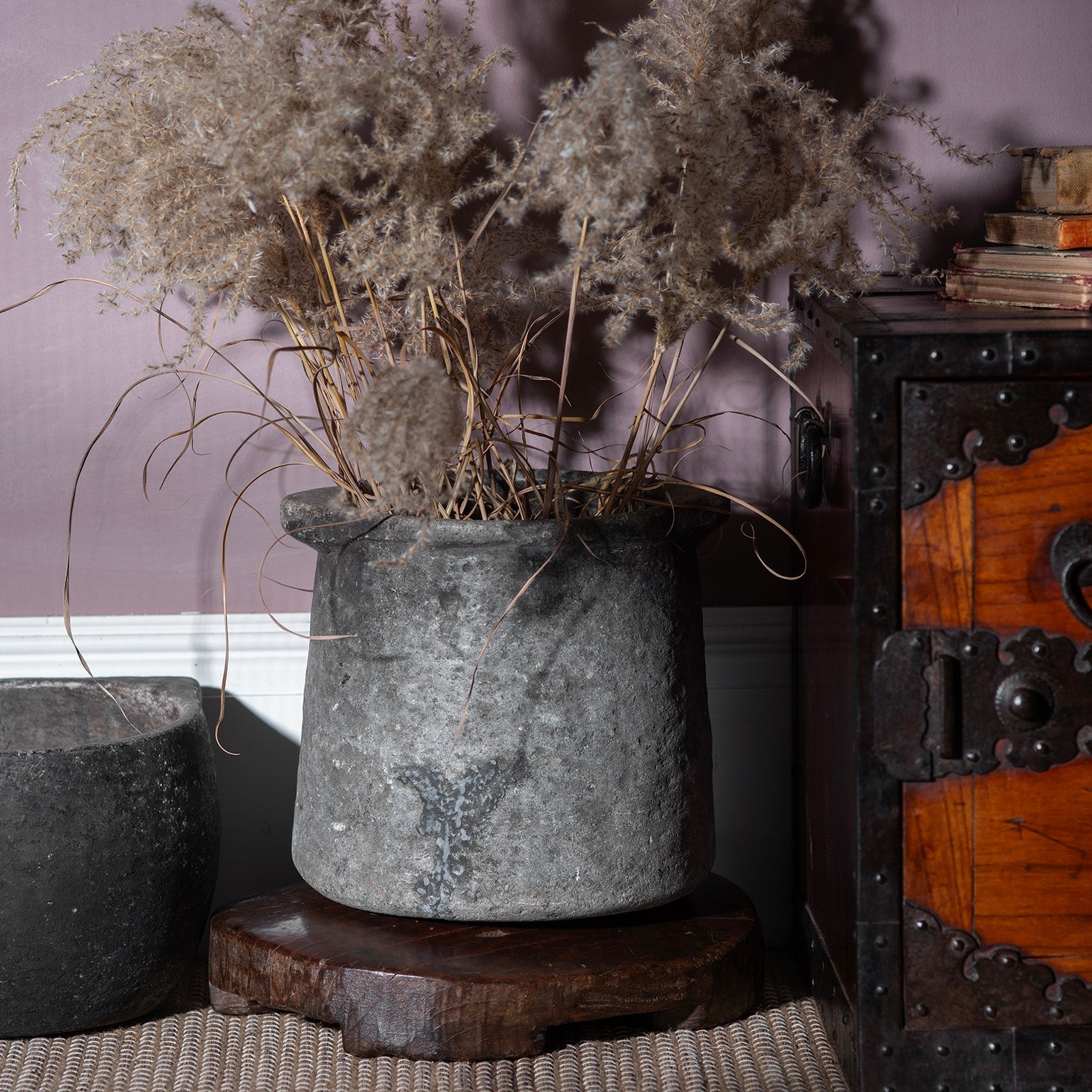 Vintage Indian Stone Plant Pot - Ca 1920's