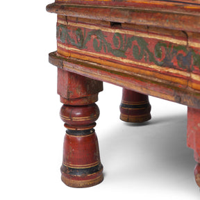 Painted Bajot Low Table From Nagaur - 19th Century