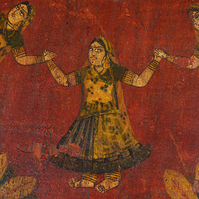Painted Bajot Low Table From Nagaur - 19th Century