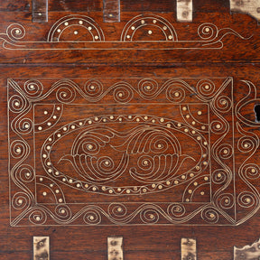 Brass Bound Mandalay Dowry Box - 19th Century