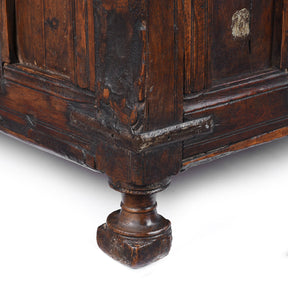 Indian Teak Stick Box Storage Chest From Jaisalmer - 19th Century
