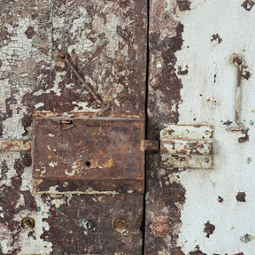 Painted Indian Door From Kutch - 19th Century