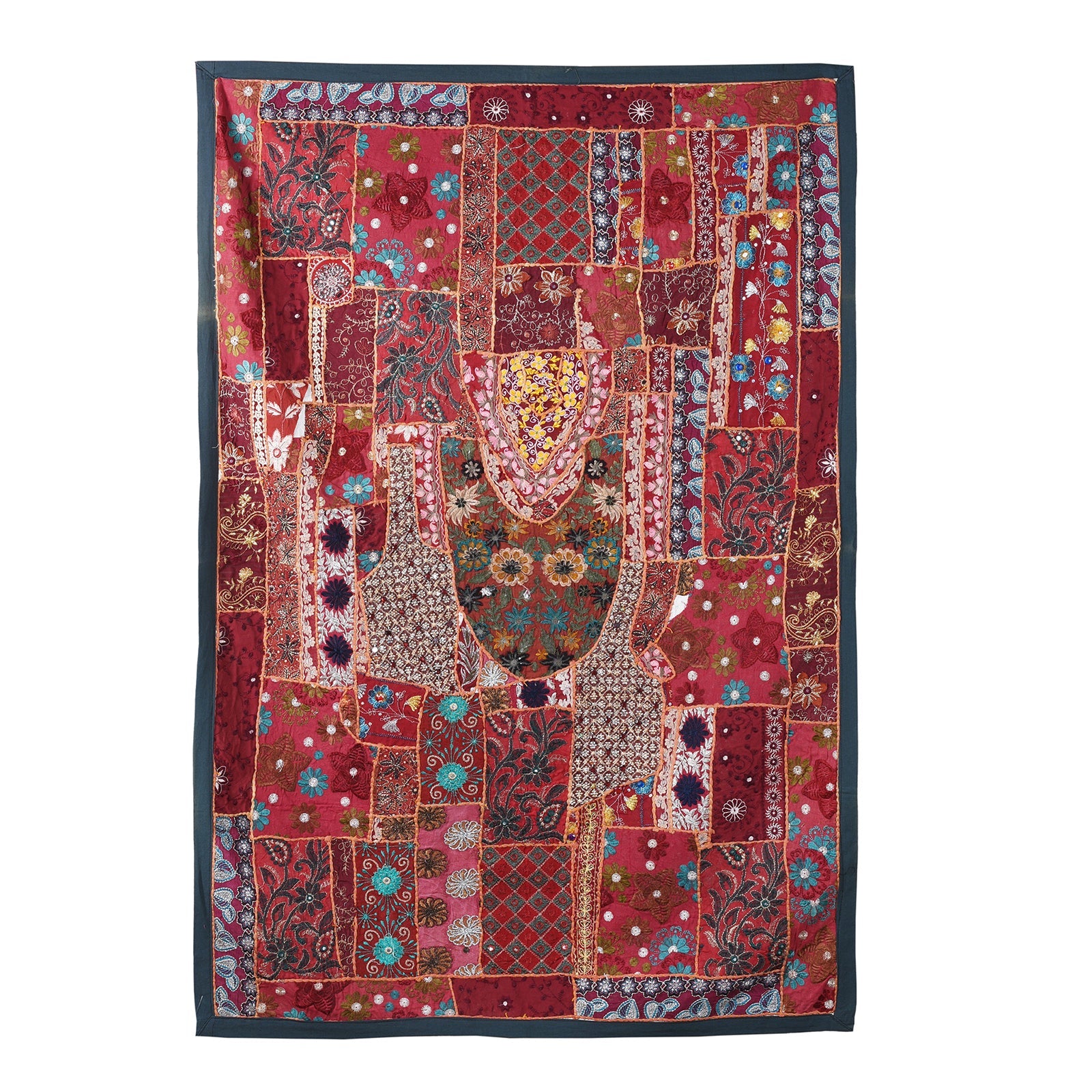 Vintage Patchwork Sari Wall Hanging