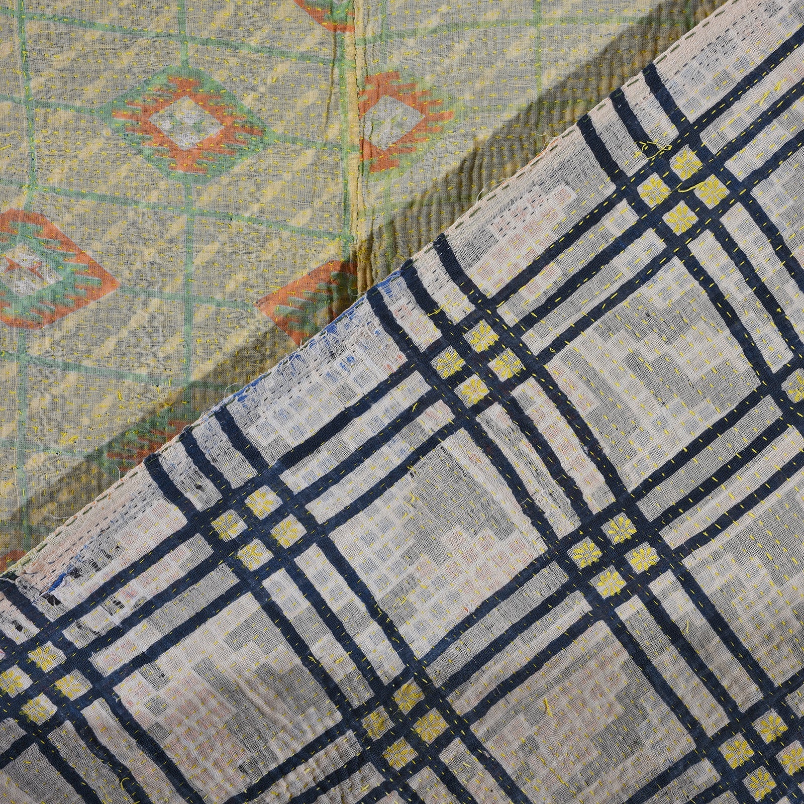 Vintage Bengali Kantha Throw