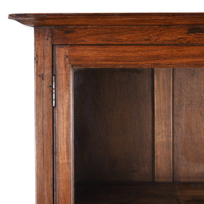 Glazed Teak Anglo Indian Book Cabinet - Ca 1910