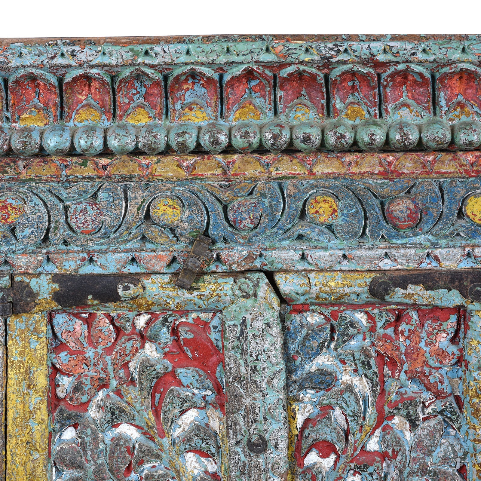 Painted Majus Dowry Chest From Saurashtra - 19th Century