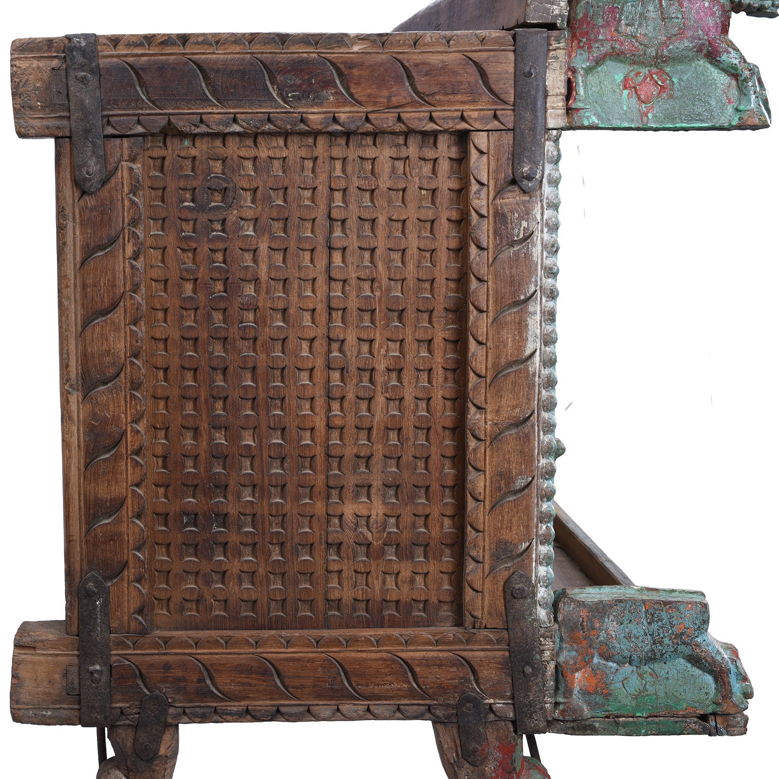 Painted Majus Dowry Chest From Saurashtra - 19th Century