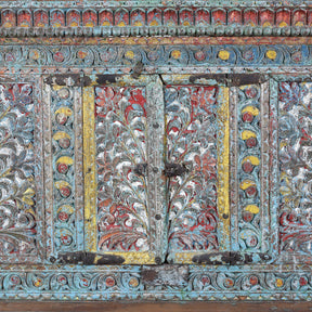Painted Majus Dowry Chest From Saurashtra - 19th Century