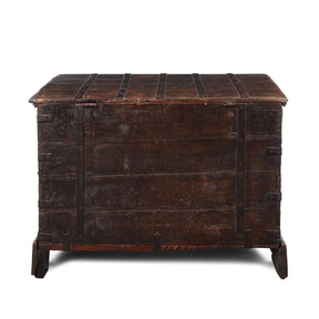 Iron Bound Indian Chest From Gujarat - 19thC