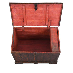 Iron Bound Indian Chest From Gujarat - 19thC
