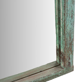 Indian Mirror Made From An Old Teak Window - 19th Century