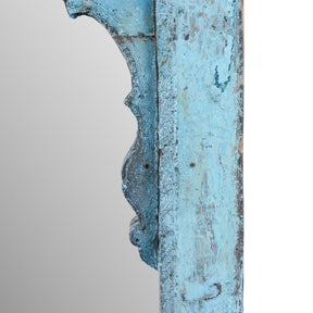 Blue Painted Indian Mihrab Mirror