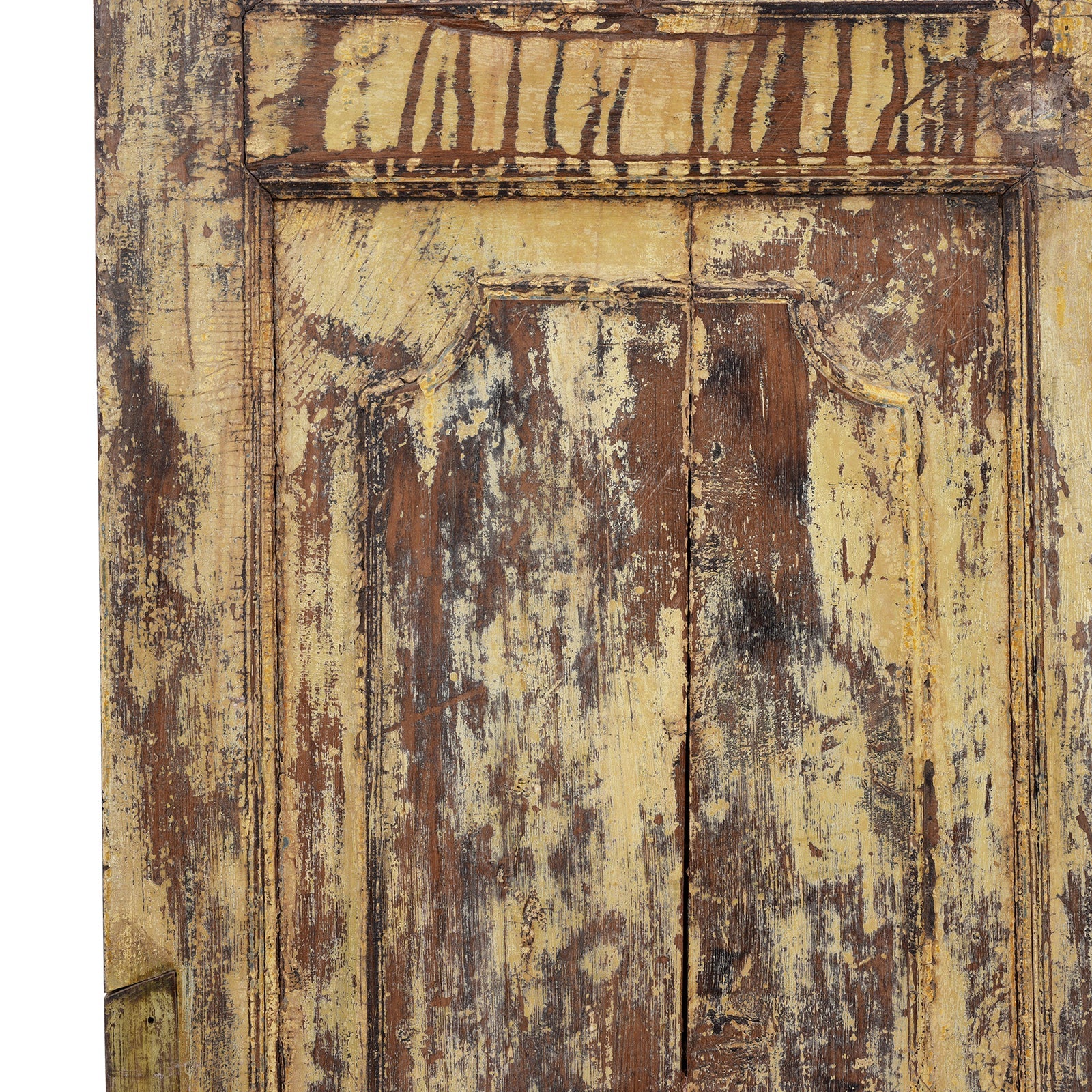 Painted Glazed Indian Doors From Gujarat - 19th Century