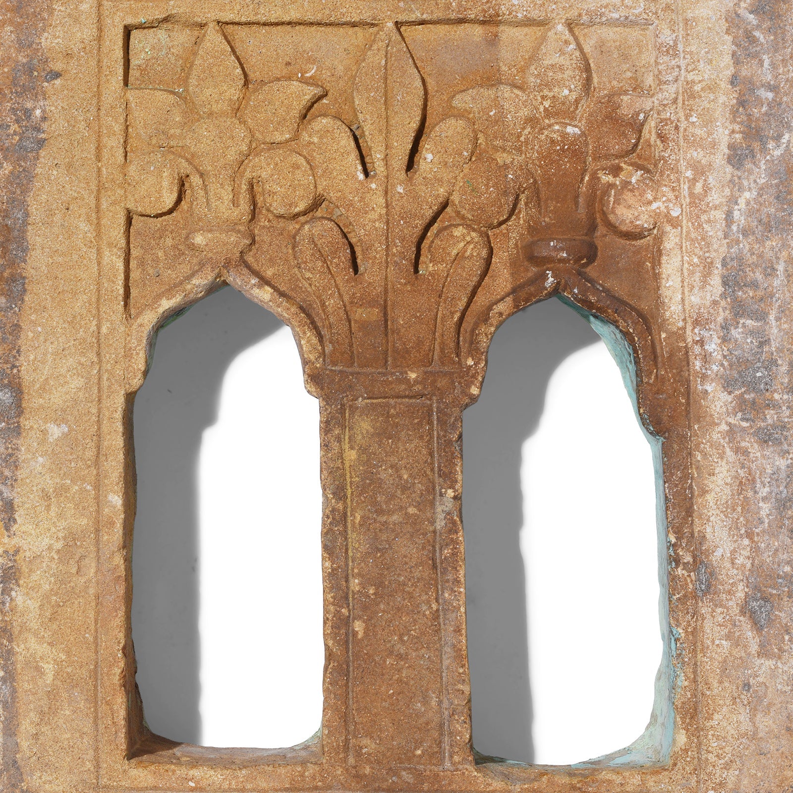 Old 2 Way Stone Lamp Niche From Jaisalmer- 19th Century