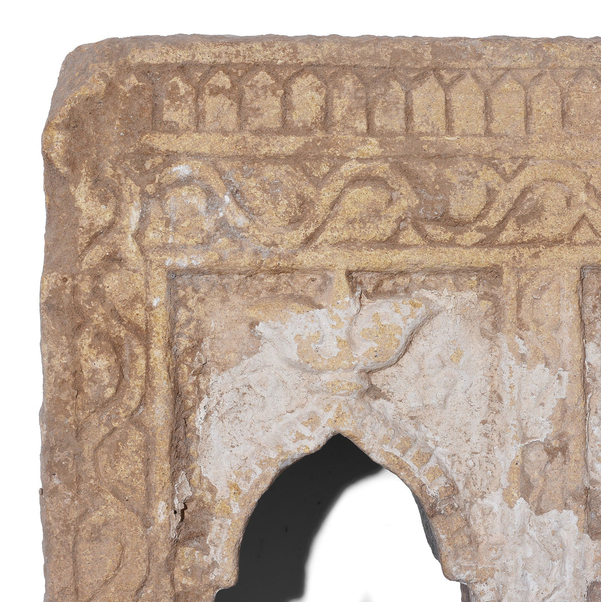2 Way Stone Lamp Niche From Jaisalmer - 19th Century