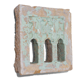3 Way Stone Lamp Niche from Jaisalmer- 19th Century