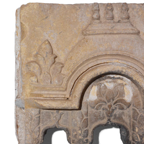 3 Way Stone Lamp Niche From Jaisalmer - 19th Century