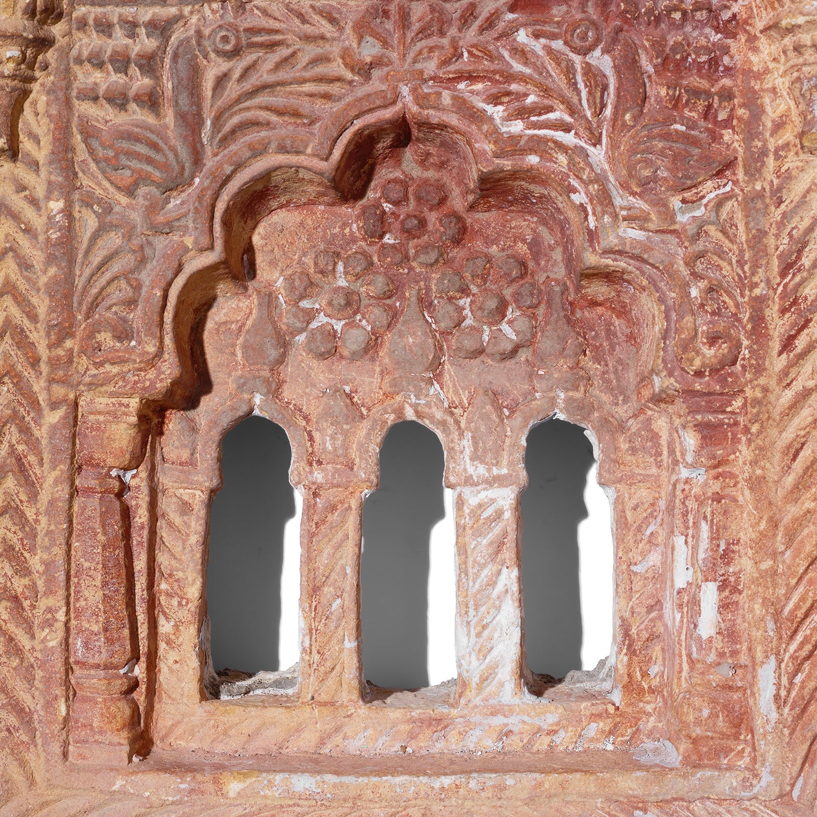 Old 3 Way Stone Lamp Niche From Jaisalmer- 19th Century