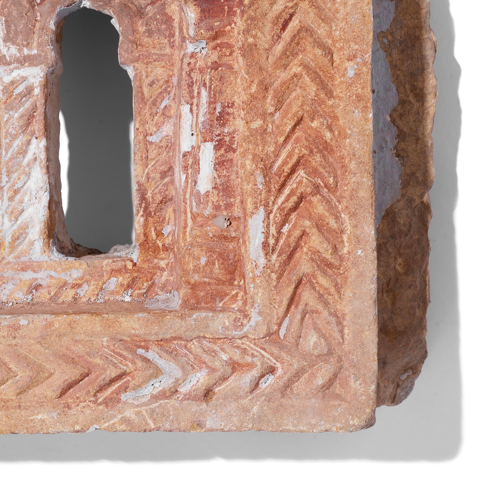 Old 3 Way Stone Lamp Niche From Jaisalmer- 19th Century