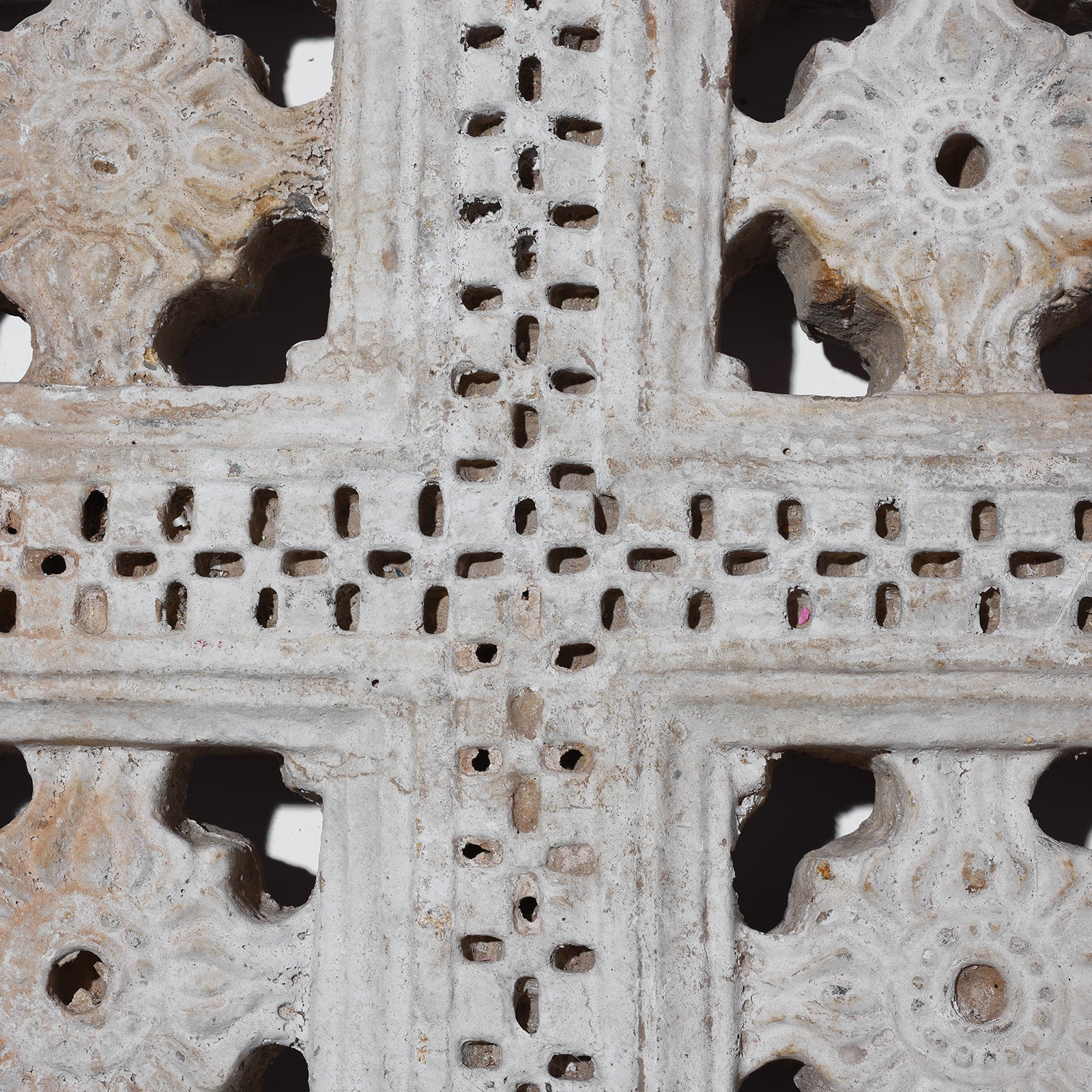 Painted Stone Panel From Jaisalmer - 19th Century